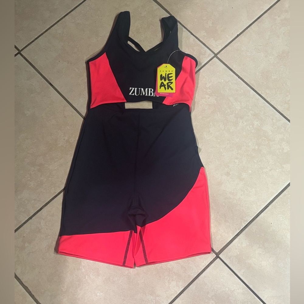 Zumba Fitness Kids One Piece - Black and Red